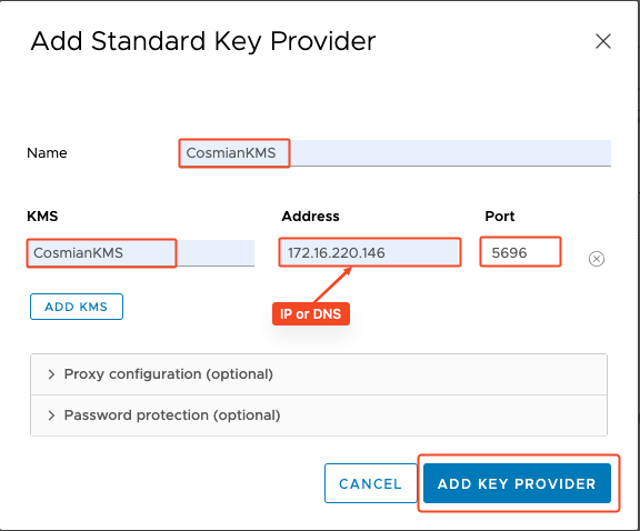 Step 3 - Set your Cosmian KMS 