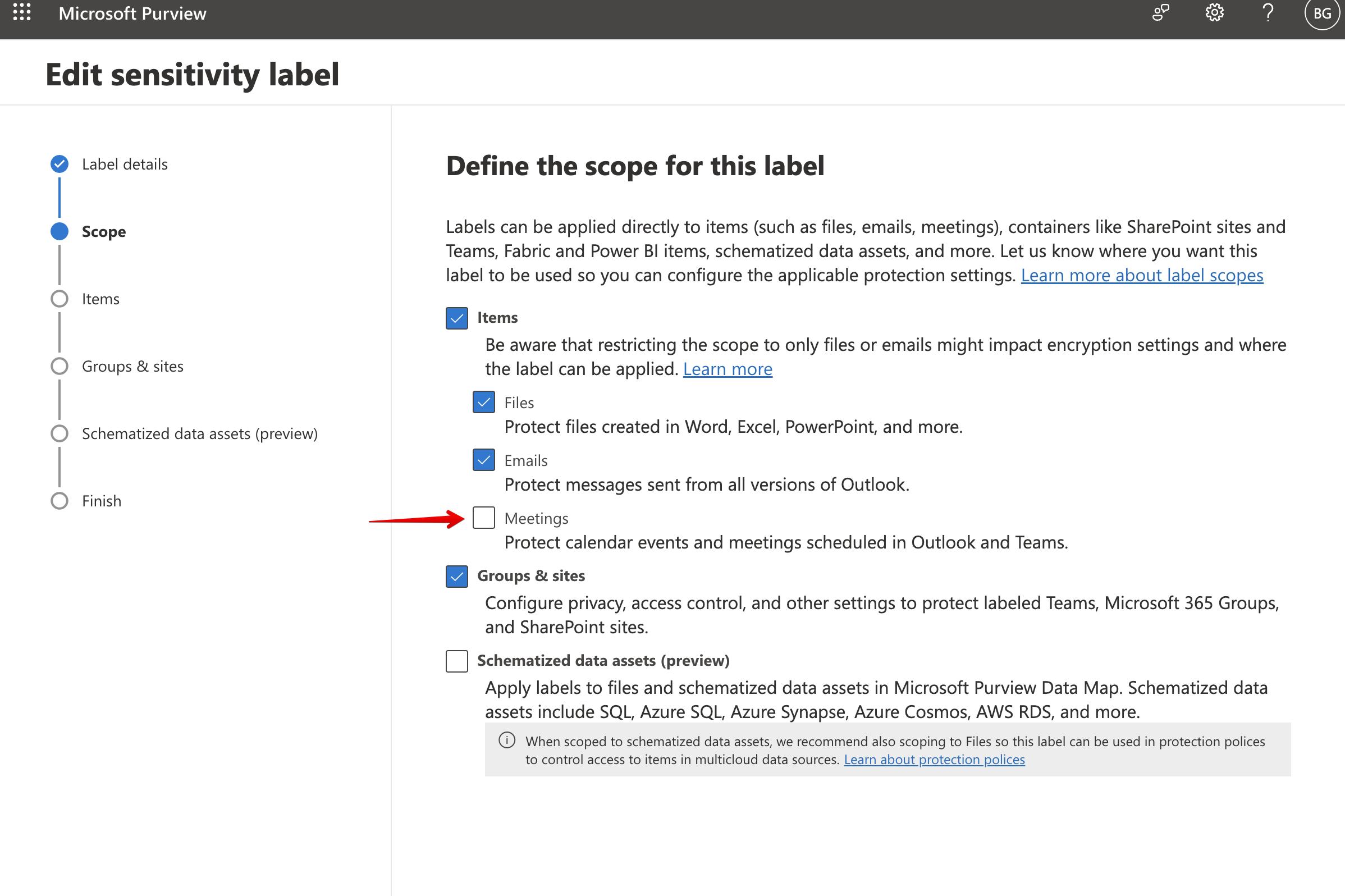 label scope