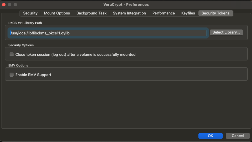 Veracrypt PKCS#11 library