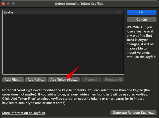 Veracrypt key selection 2