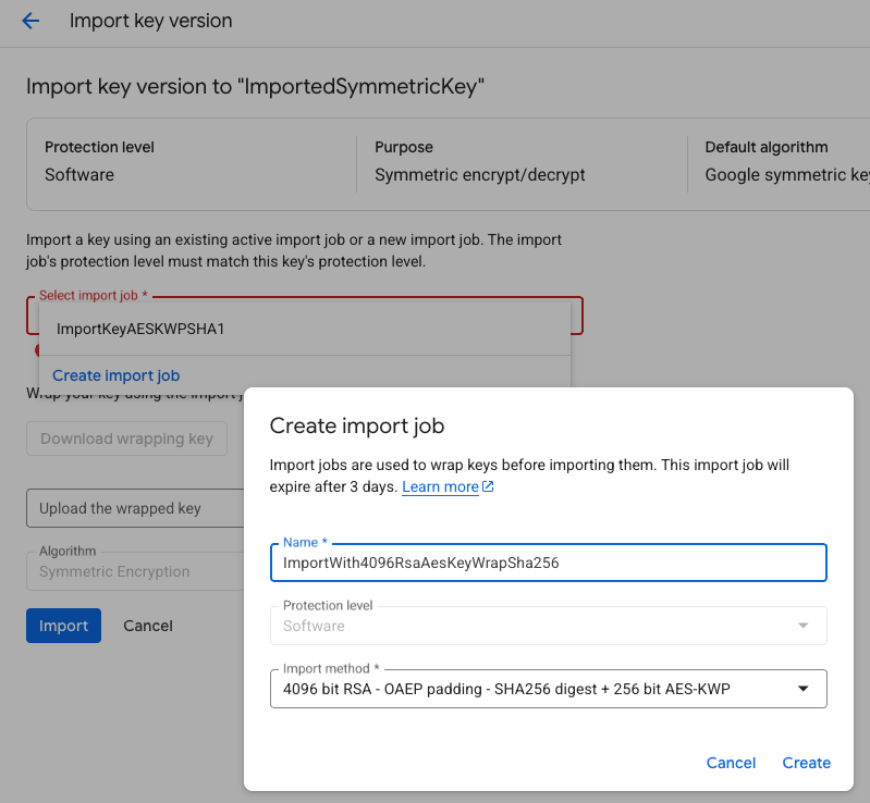 Create Import Job